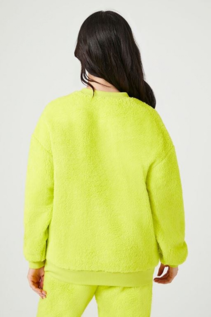 Pullover Forever 21 Fleece The Grinch Mujer Verde Multicolor | BdgbhujI1Z5