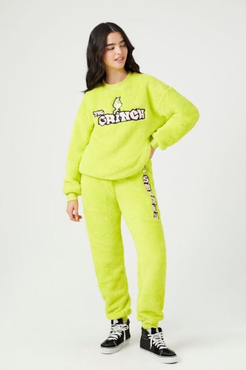 Pullover Forever 21 Fleece The Grinch Mujer Verde Multicolor | BdgbhujI1Z5