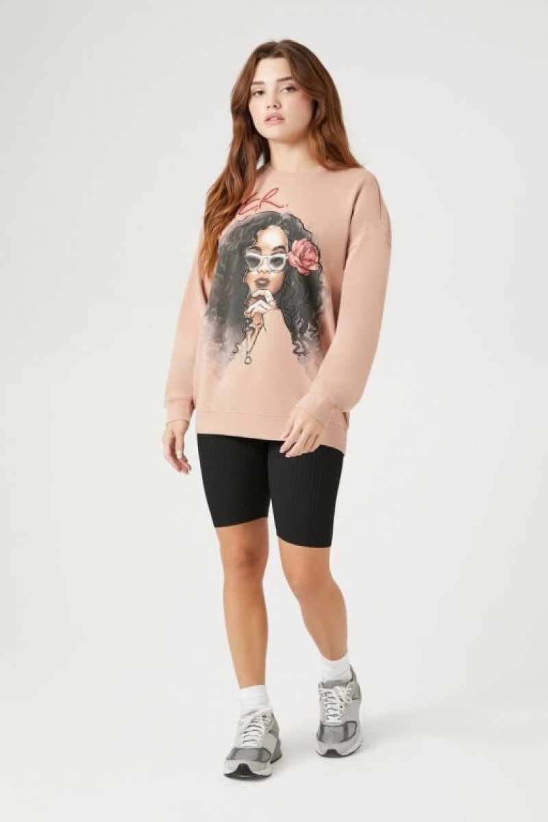 Pullover Forever 21 Her Estampadas Mujer Rosas Multicolor | V18z6yo7SFj