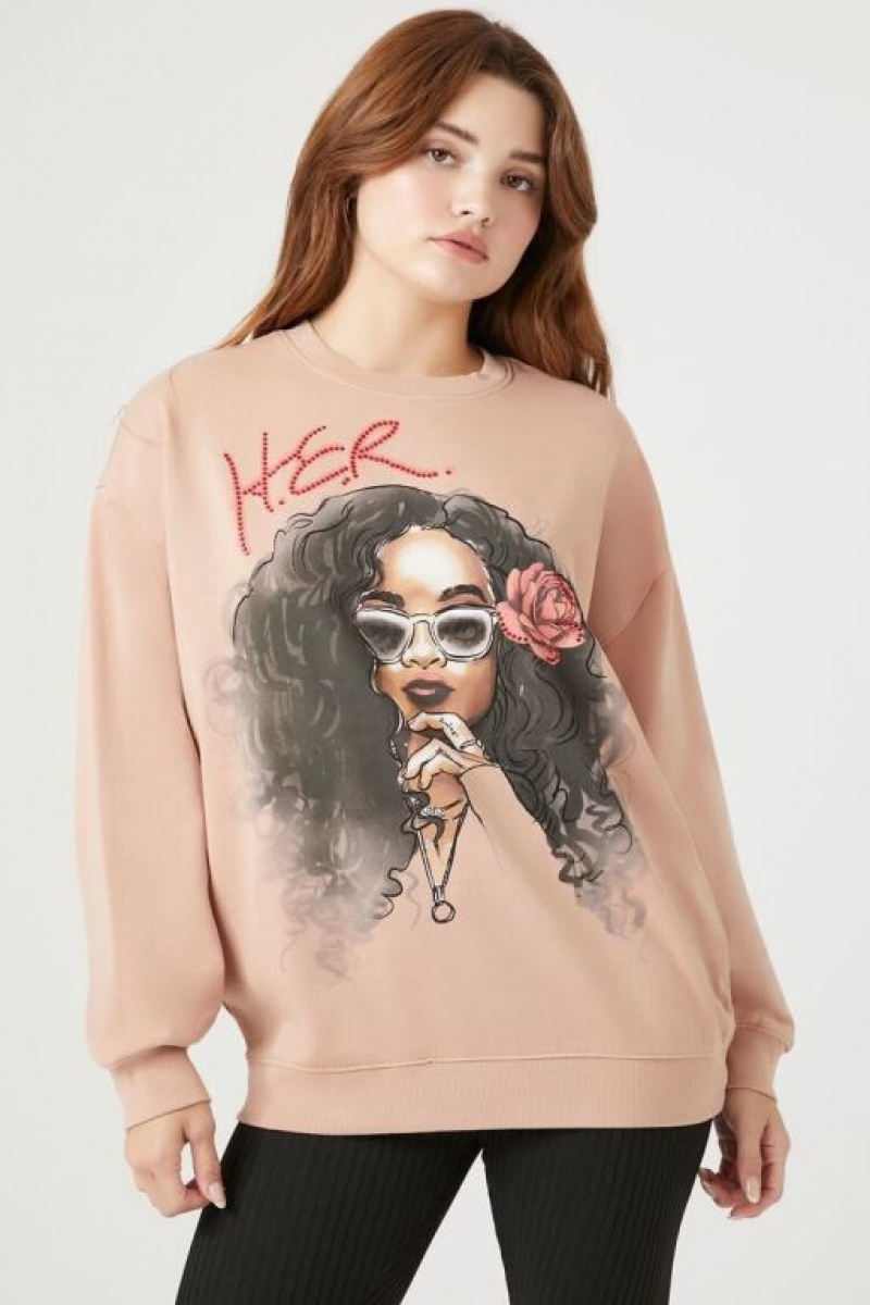 Pullover Forever 21 Her Estampadas Mujer Rosas Multicolor | V18z6yo7SFj