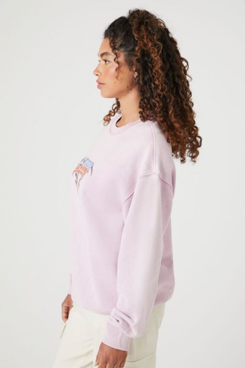 Pullover Forever 21 Legend Estampadas Mujer Moradas Multicolor | FUKGBr0HcET