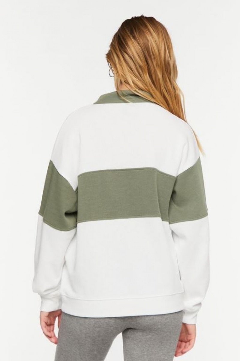 Pullover Forever 21 Los Angeles Estampadas Mujer Creme Verde Oliva | f7TMhQNzlML