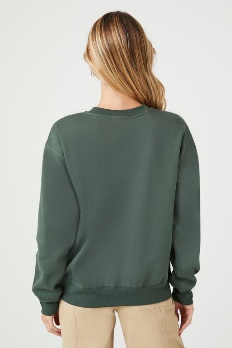 Pullover Forever 21 Los Angeles Estampadas Mujer Verde Multicolor | vgSLZaGcsPJ