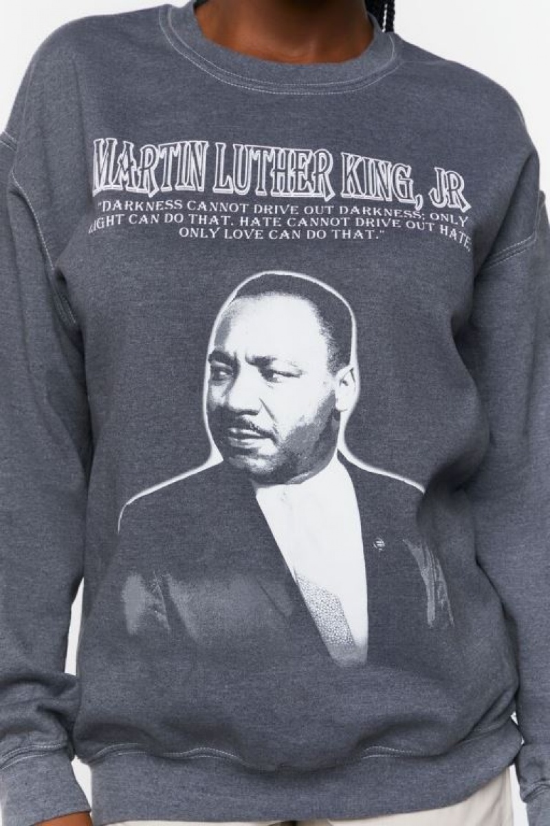 Pullover Forever 21 Martin Luther King Jr Estampadas Mujer Gris Multicolor | ChQnuWVYDzZ