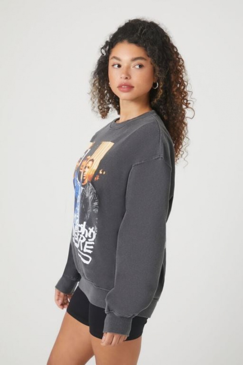 Pullover Forever 21 Naughty By Nature Estampadas Mujer Gris Multicolor | ssyQyaqGKjJ