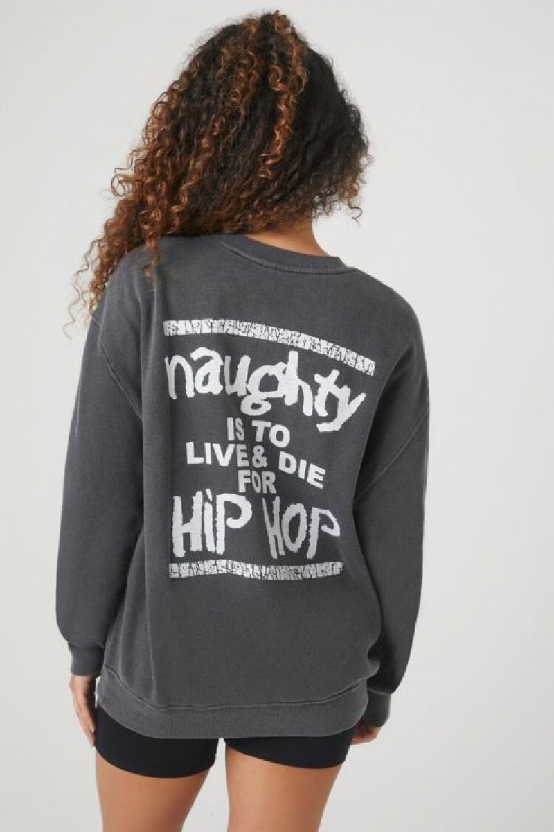 Pullover Forever 21 Naughty By Nature Estampadas Mujer Gris Multicolor | ssyQyaqGKjJ