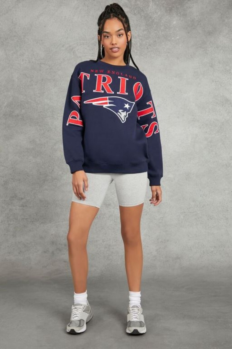 Pullover Forever 21 New England Patriots Estampadas Mujer Azules Multicolor | gQ4RS7FhI6k