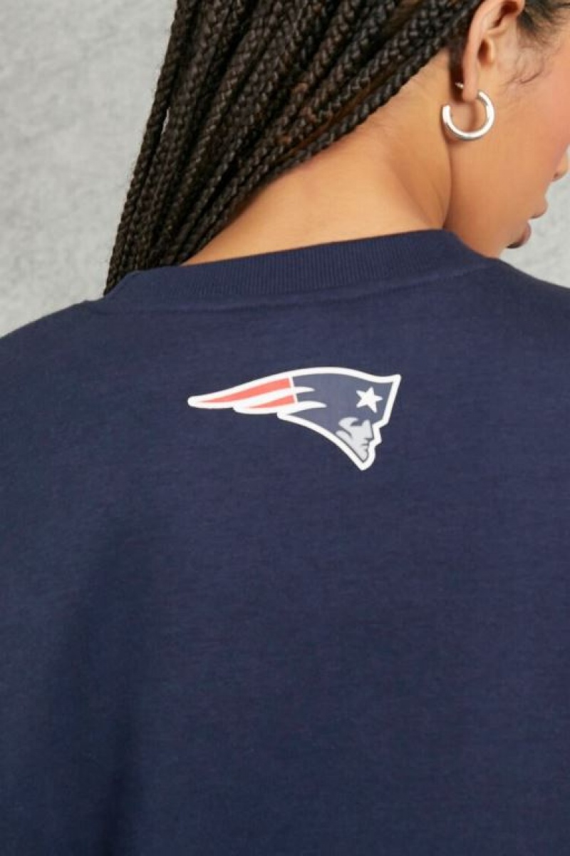 Pullover Forever 21 New England Patriots Estampadas Mujer Azules Multicolor | gQ4RS7FhI6k