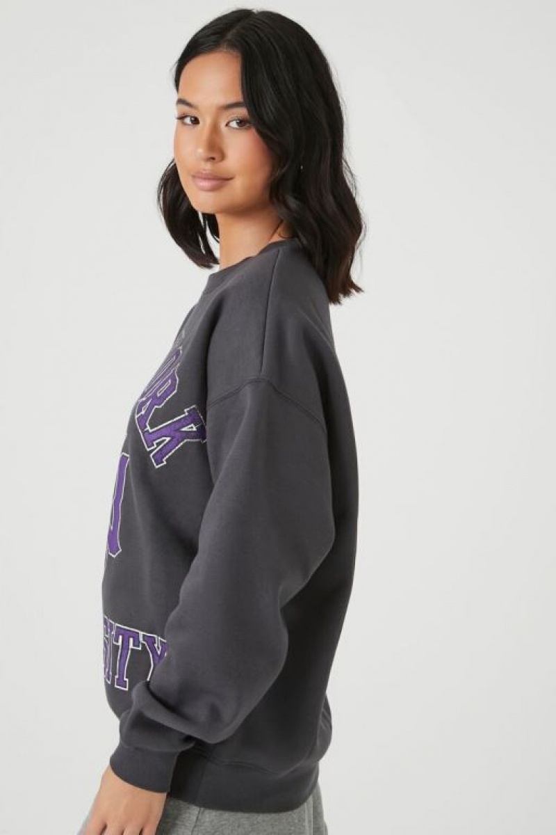 Pullover Forever 21 New York University Estampadas Mujer Negras Multicolor | V5wmdzTwKAU