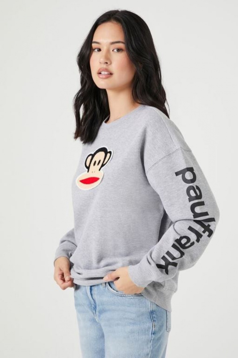 Pullover Forever 21 Paul Frank Julius Patch Mujer Gris Multicolor | yN20QJf5gMH