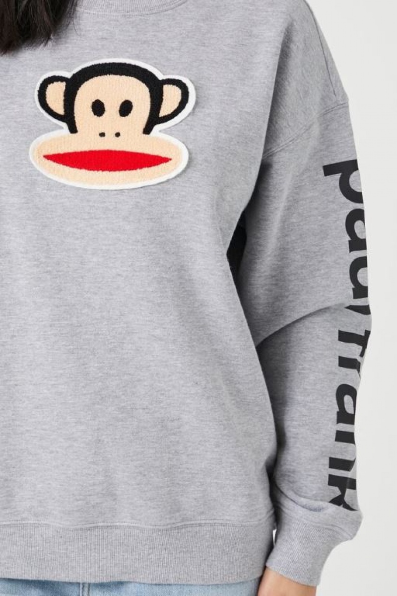 Pullover Forever 21 Paul Frank Julius Patch Mujer Gris Multicolor | yN20QJf5gMH