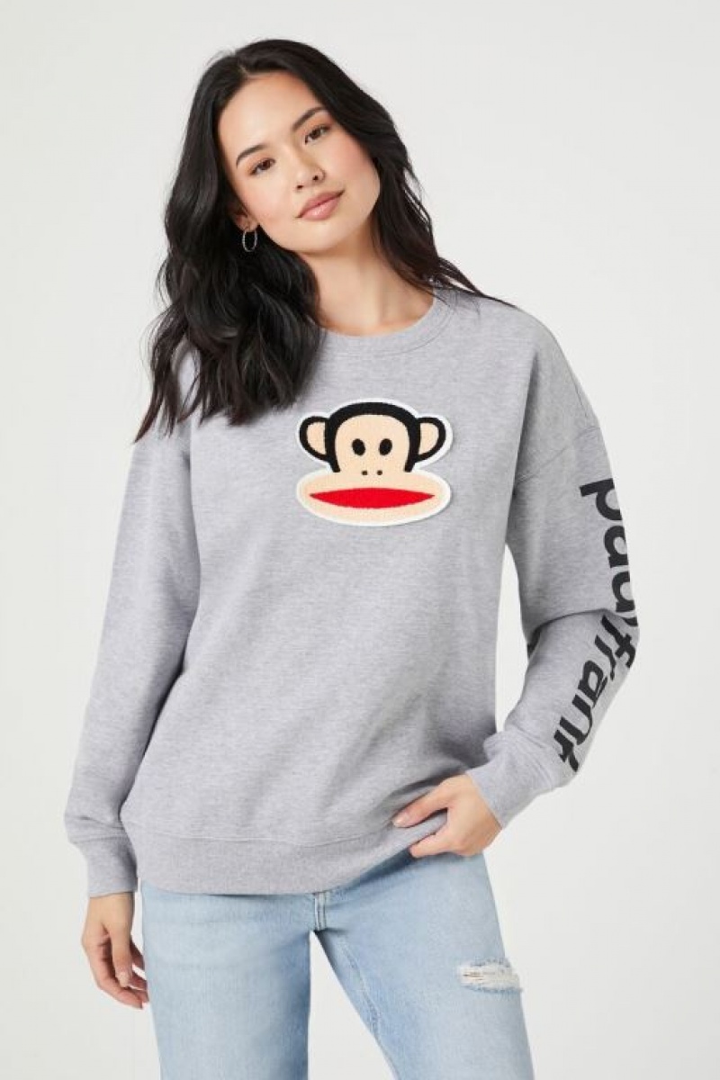 Pullover Forever 21 Paul Frank Julius Patch Mujer Gris Multicolor | yN20QJf5gMH