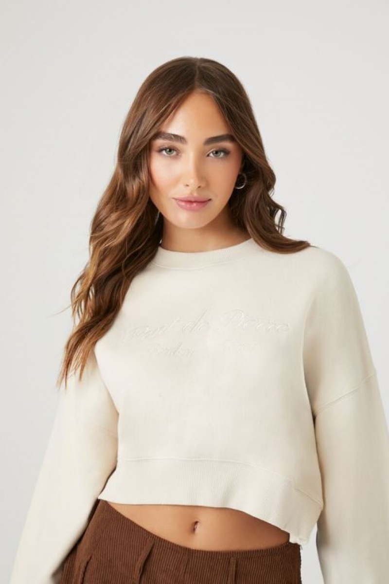 Pullover Forever 21 Pont De Pierre Estampadas Mujer Beige Multicolor | kIgksaSXqIw