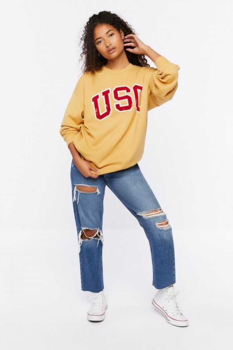 Pullover Forever 21 Usc Estampadas Mujer Amarillo Multicolor | rDjLbPNDUYo