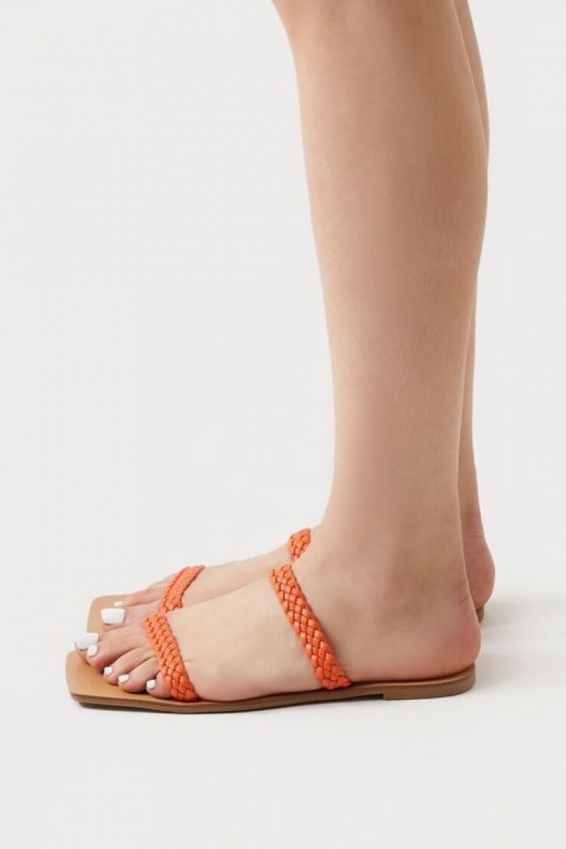 Sandalias Forever 21 Braided Square Toe Mujer Naranjas | BbECfoCelLT