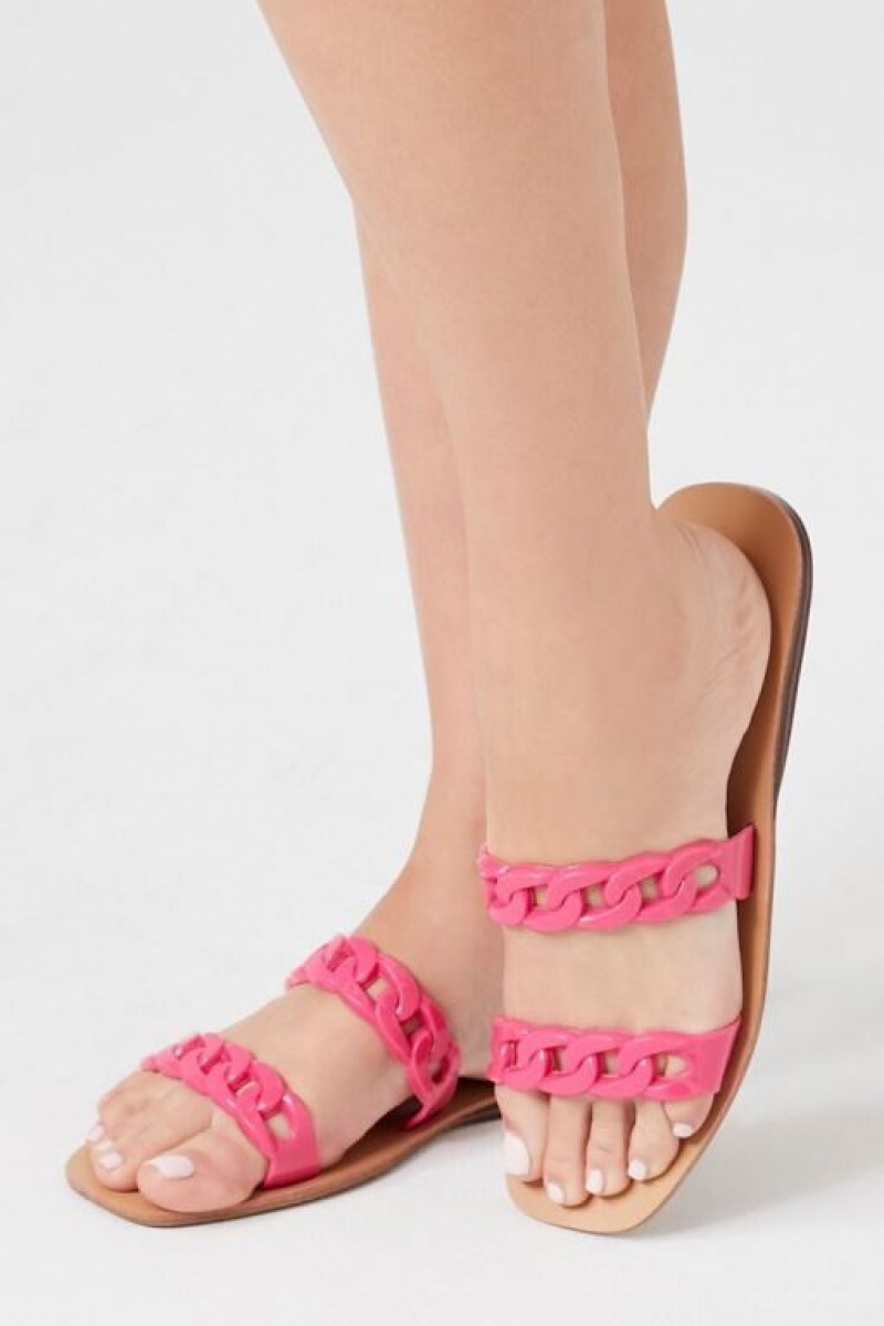 Sandalias Forever 21 Dual Chain Strap Mujer Rosas | rA293oamBfd