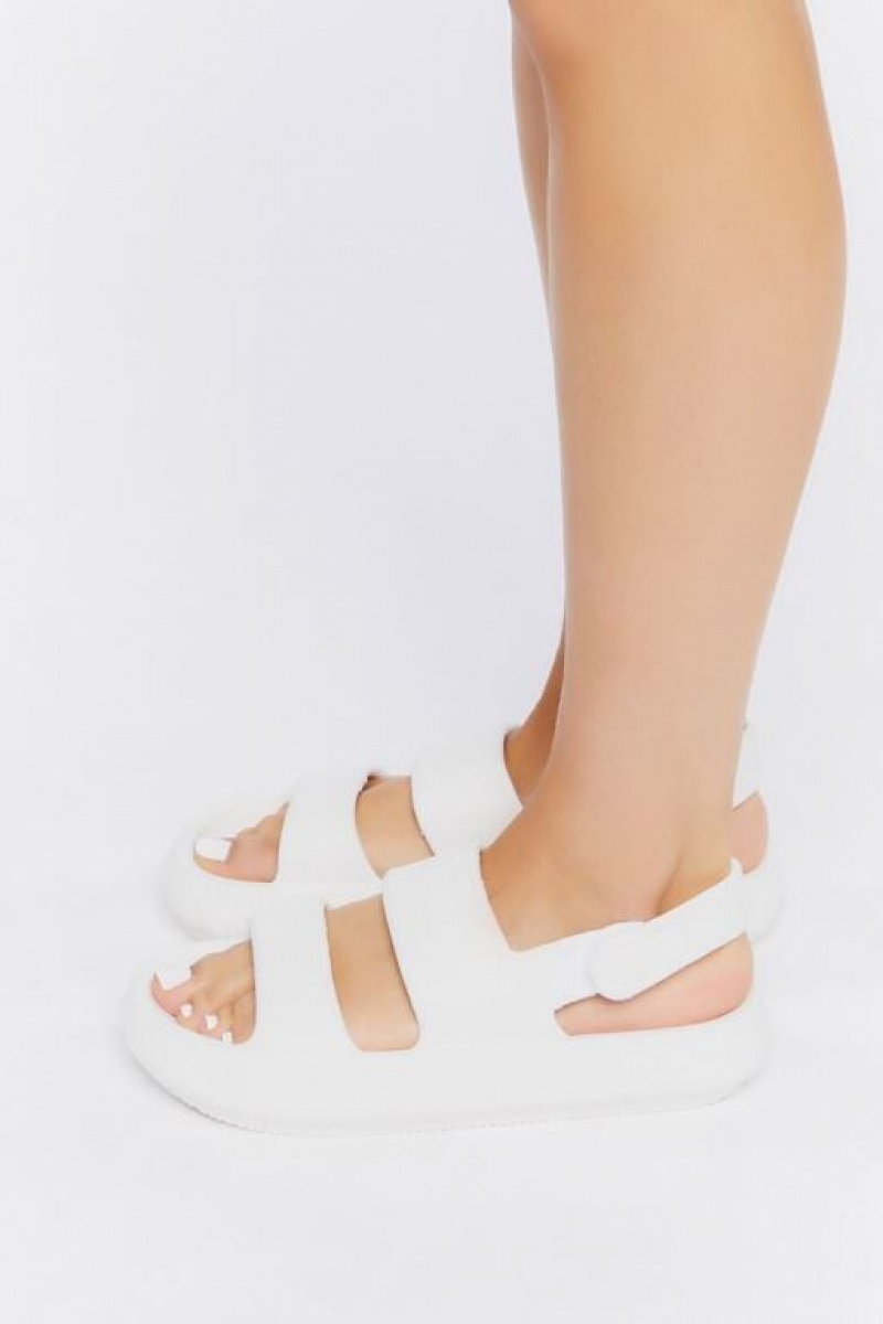 Sandalias Forever 21 Dual Strap Mujer Blancas | KoM9lPlJekJ