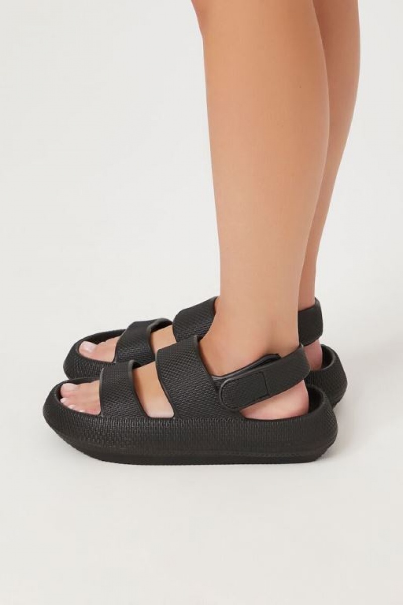 Sandalias Forever 21 Dual Strap Mujer Negras | UHR8VCJHoKp