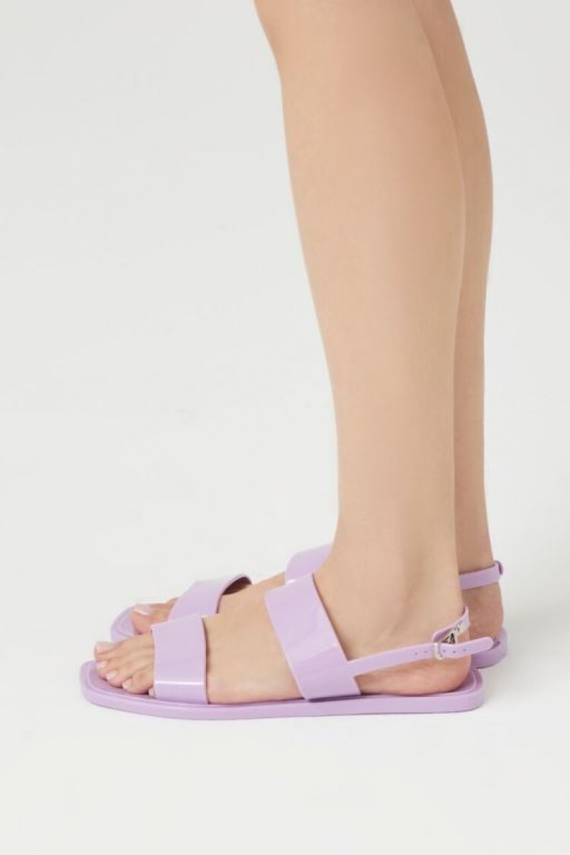 Sandalias Forever 21 Dual Strap Square Toe Mujer Lavanda | fAiOiP1agVI