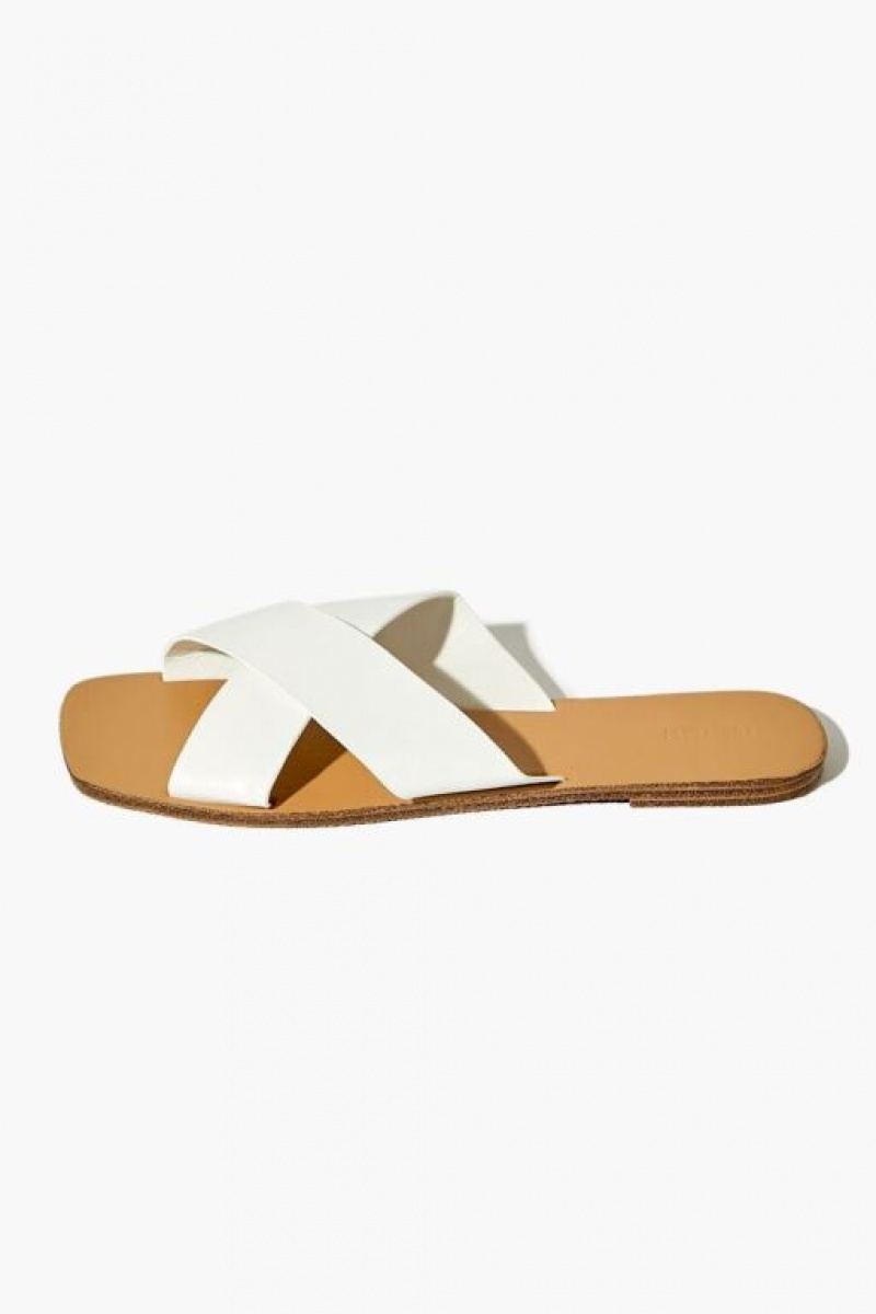 Sandalias Forever 21 Faux Cuero Crisscross Mujer Blancas | 7E4HrNeIoqA