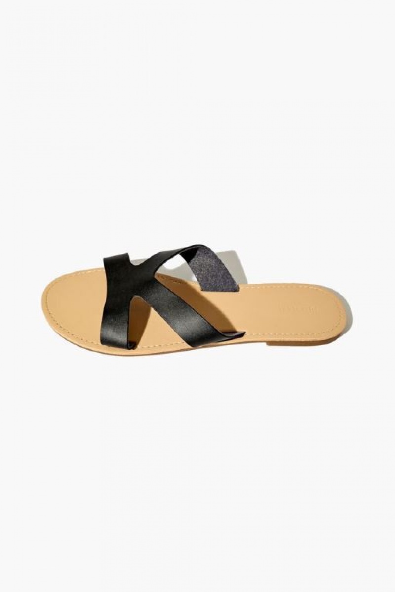 Sandalias Forever 21 Faux Cuero Strappy Flat Mujer Negras | 7ewRjpDVxjx