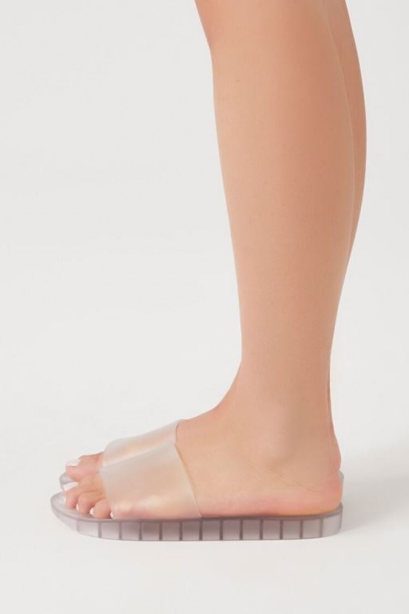 Sandalias Forever 21 Jelly Slide Mujer Clear | tSIL9c5dAVe