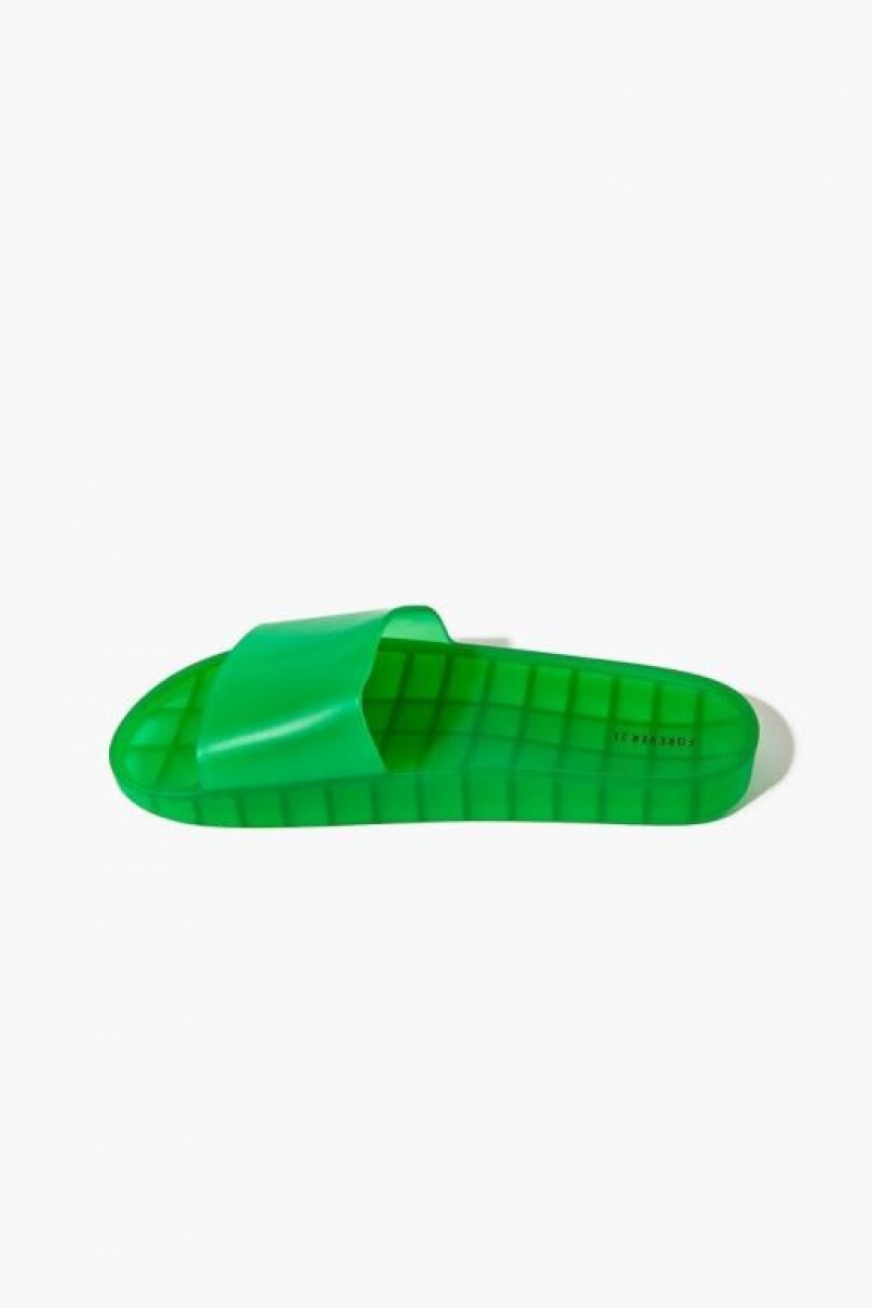 Sandalias Forever 21 Jelly Slide Mujer Verde | GgEFkJBp5iB