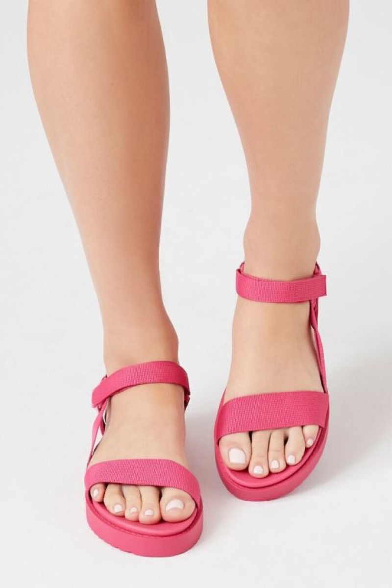 Sandalias Forever 21 Open Toe Strappy Mujer Rosas | mrXvpMXhrm0