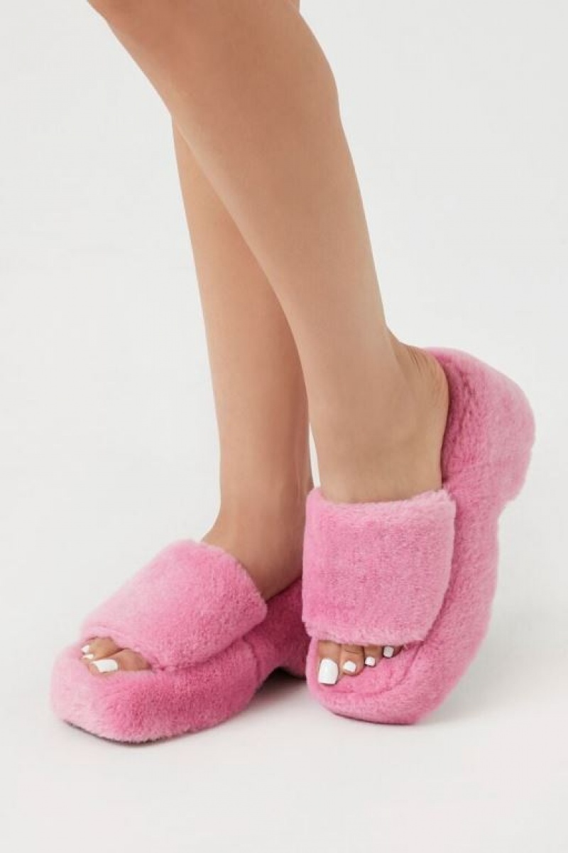 Sandalias Forever 21 Plush Platform Mujer Rosas | lwVj3Mkvd9D