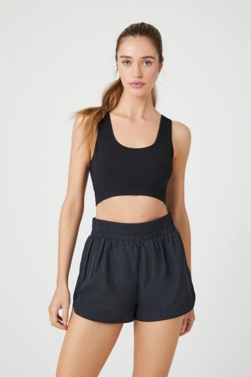 Short Forever 21 Active Dolphin Hem Mujer Negras | GiS9o8wVTxk