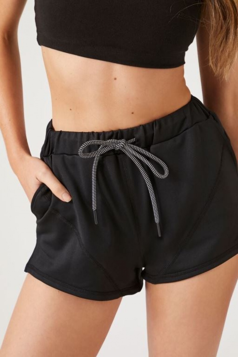 Short Forever 21 Active Drawstring Mujer Negras | wCxuHW4GQZC