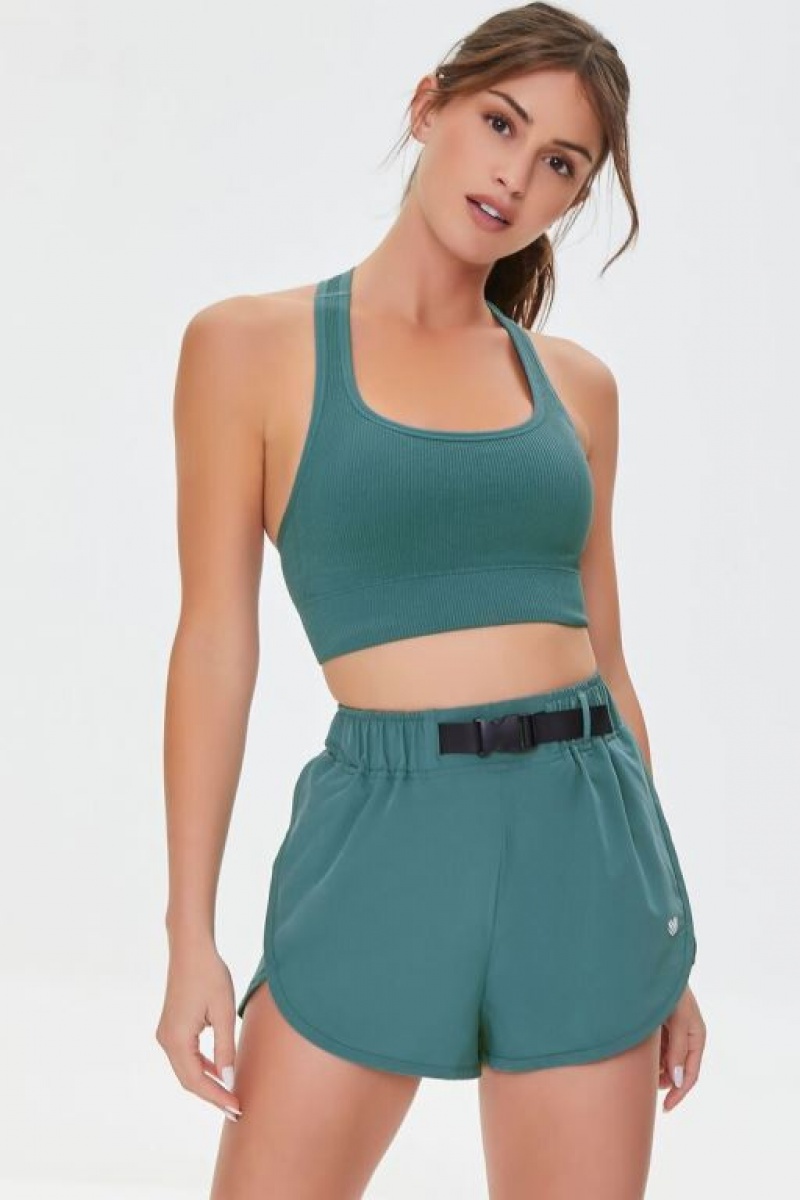 Short Forever 21 Active Release Buckle Mujer Turquesa | Z7F1xtSO1ci