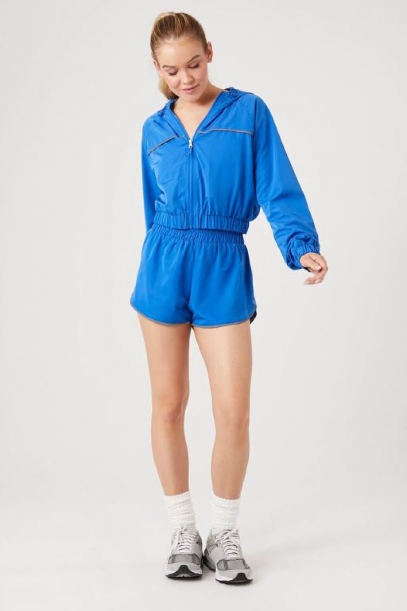 Short Forever 21 Active Windbreaker Mujer Azules | WOTogjxEi90