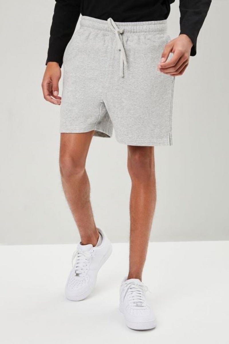 Short Forever 21 Basic Drawstring Hombre Gris | 7HLSBRzFdN6