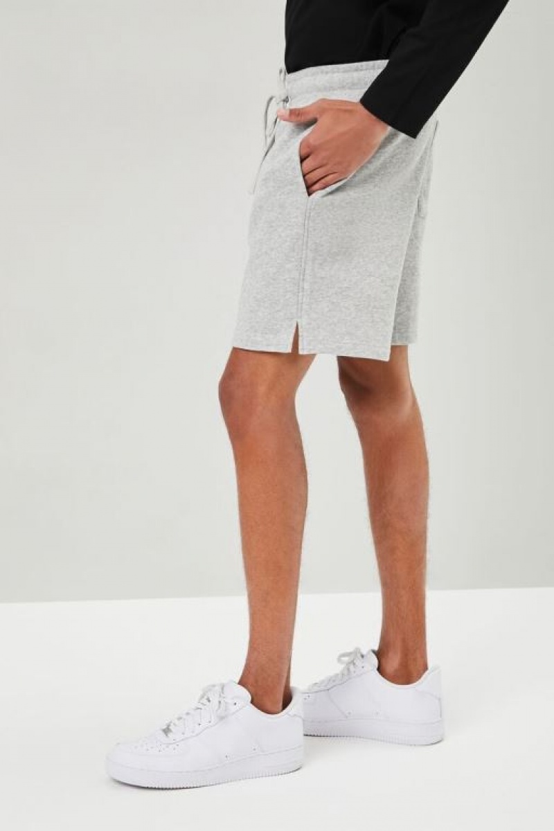 Short Forever 21 Basic Drawstring Hombre Gris | 7HLSBRzFdN6