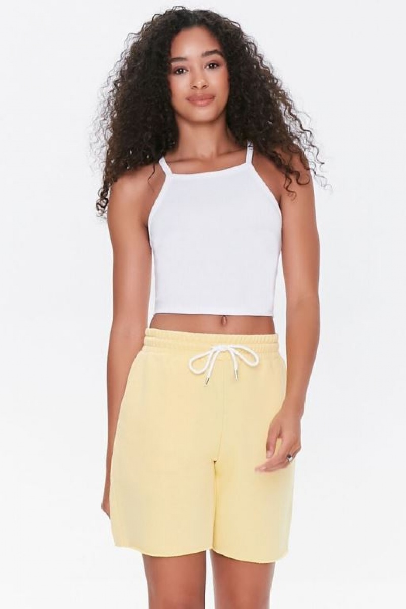 Short Forever 21 Basic French Terry Sweatshorts Mujer Butter | 42S3pz2BYFx