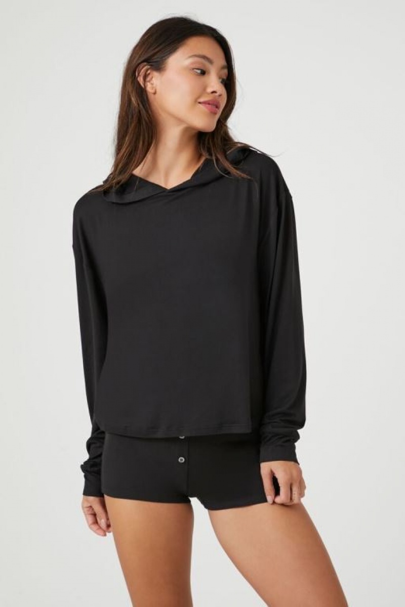 Short Forever 21 Button Front Pajama Mujer Negras | gKDpS0URnYa