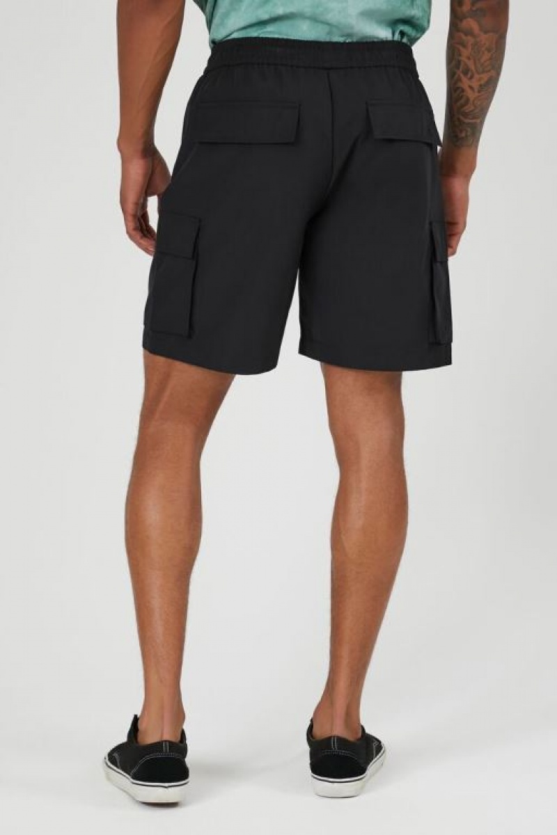 Short Forever 21 Cargo Drawstring Hombre Negras | ah8vWDGCKXe