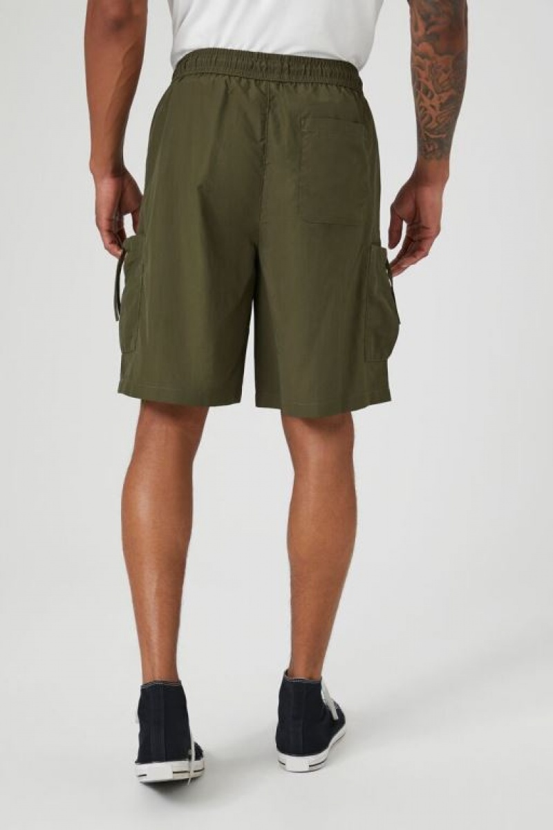 Short Forever 21 Cargo Drawstring Hombre Verde Oliva | ZsiiaircARX