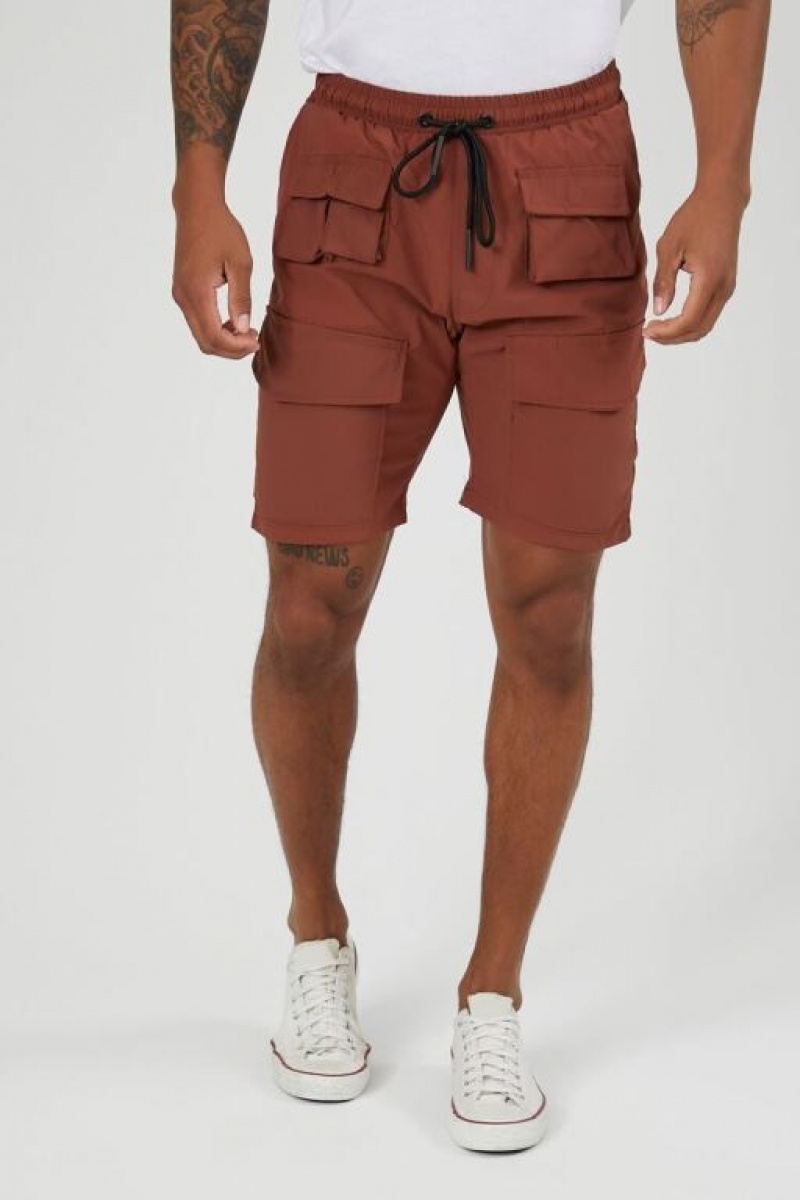 Short Forever 21 Cargo Drawstring Hombre Marrones | V9jZN9ZO0Gs