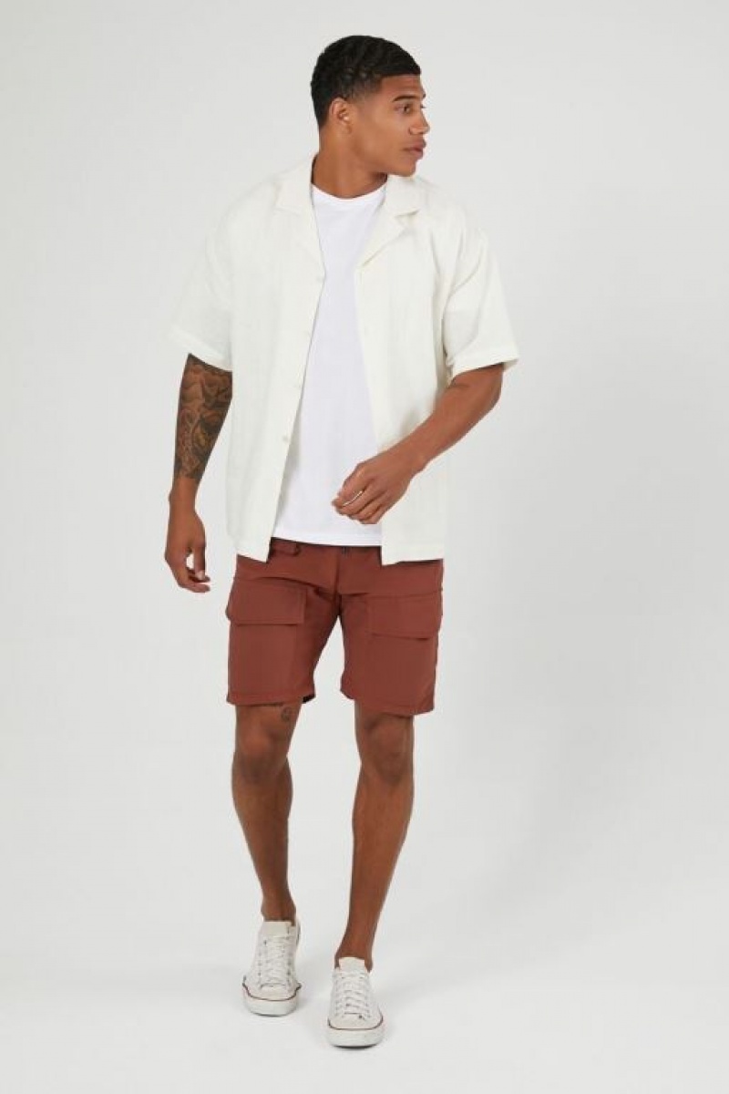 Short Forever 21 Cargo Drawstring Hombre Marrones | V9jZN9ZO0Gs