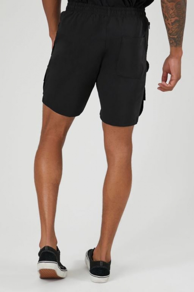 Short Forever 21 Cargo Drawstring Hombre Negras | wtYSaIUiCZL