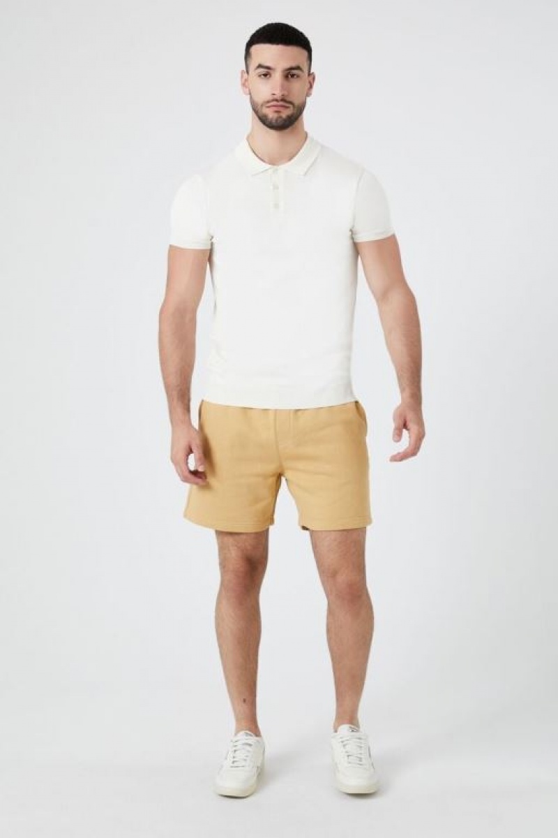 Short Forever 21 Cotton Blend Drawstring Hombre Marrones | wraQuu7U47C