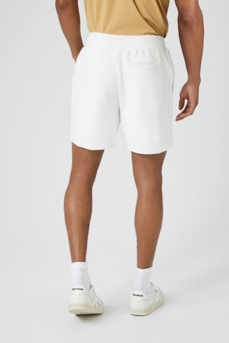 Short Forever 21 Cotton Blend Drawstring Hombre Blancas | OqHgV4NH2xM