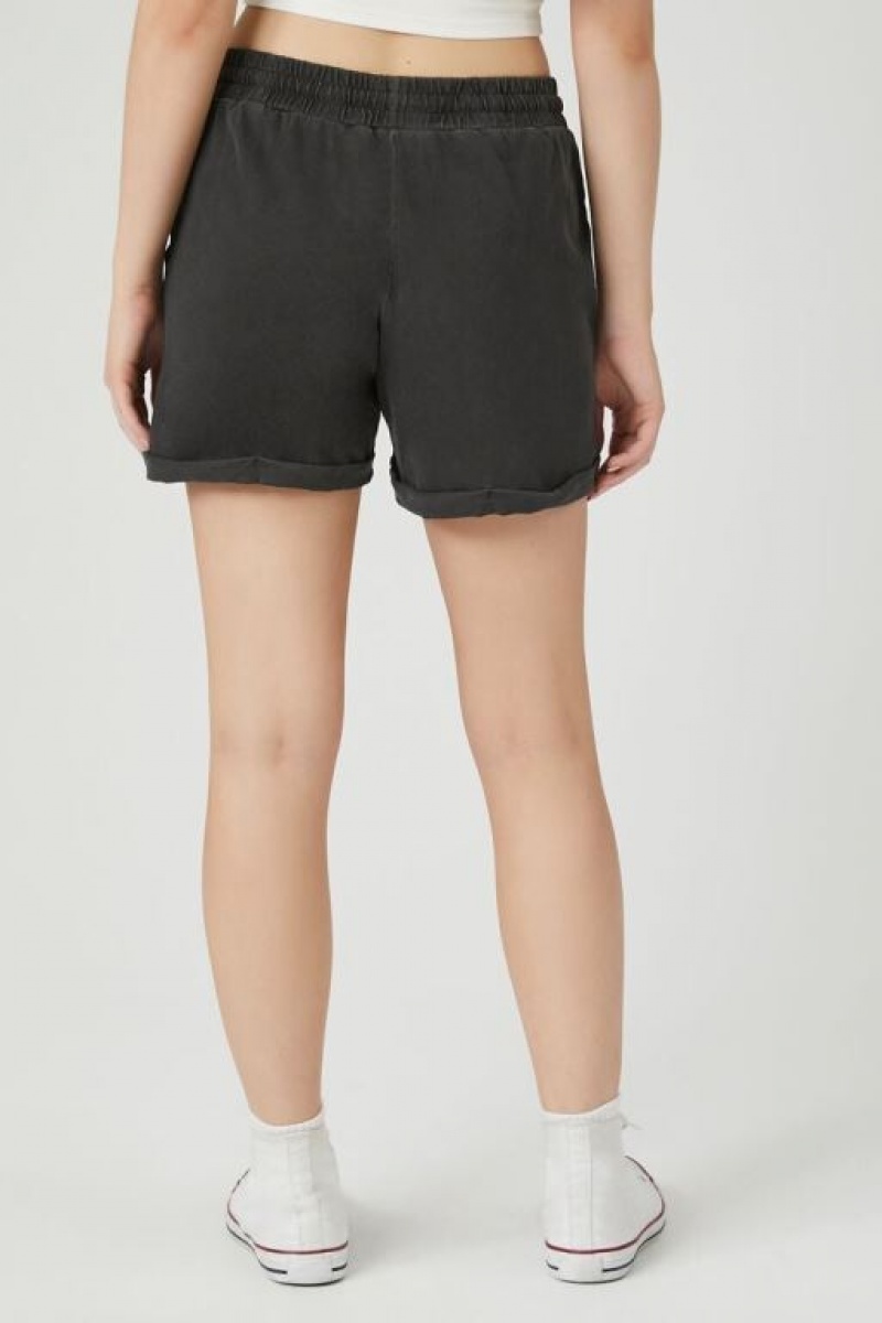 Short Forever 21 Cuffed Drawstring Pull On Mujer Negras | YzP2FpgBqW0