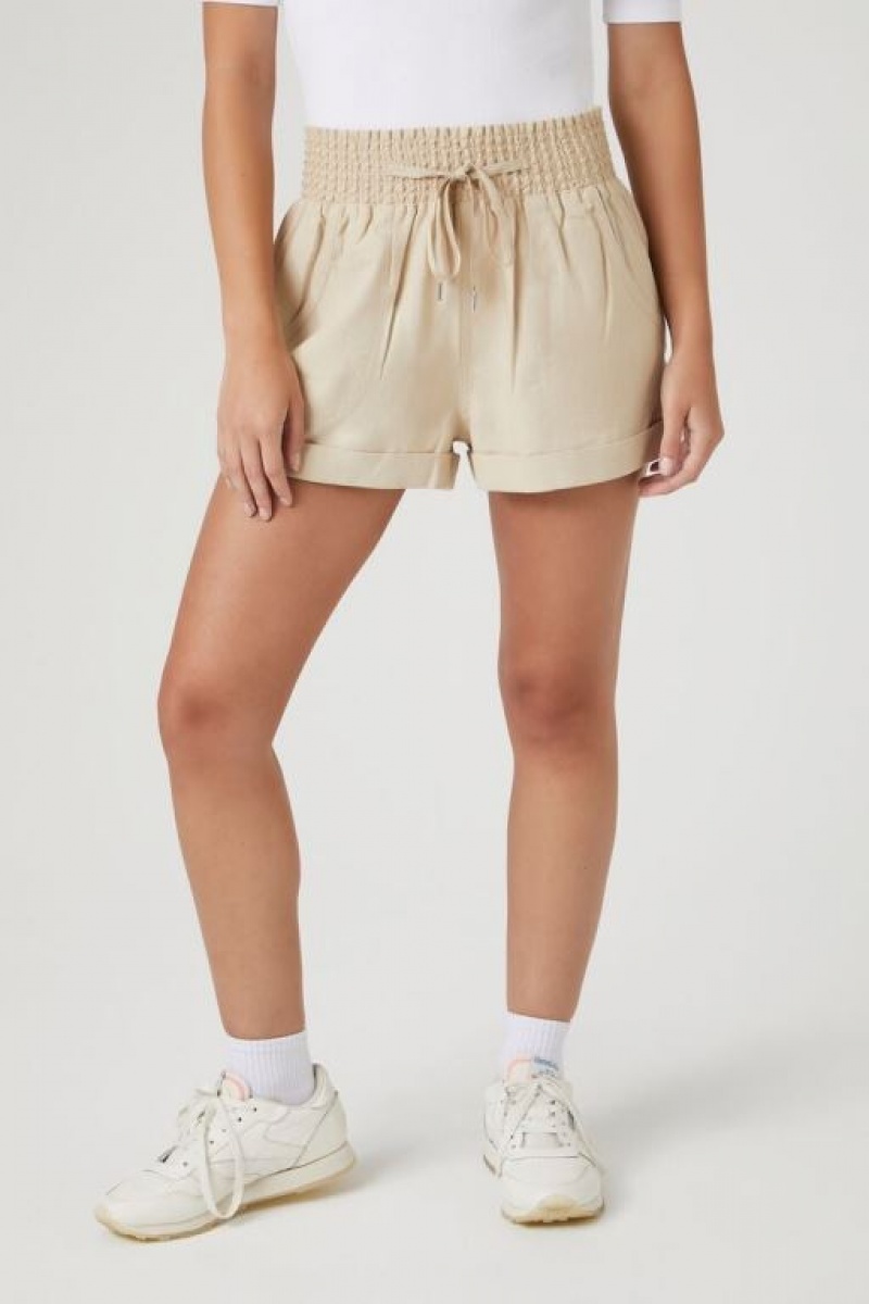 Short Forever 21 Cuffed Drawstring Pull On Mujer Marrones | kSmAnfKT3ar