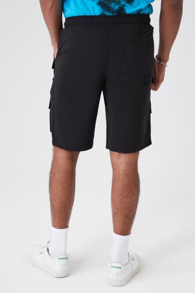 Short Forever 21 Drawstring Cargo Hombre Negras | SZCgo6oGNLu