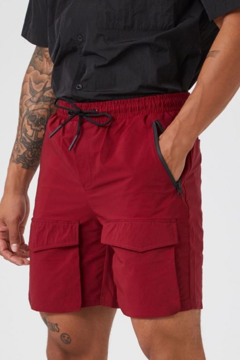 Short Forever 21 Drawstring Cargo Hombre Burdeos | IZqewE7KA5c