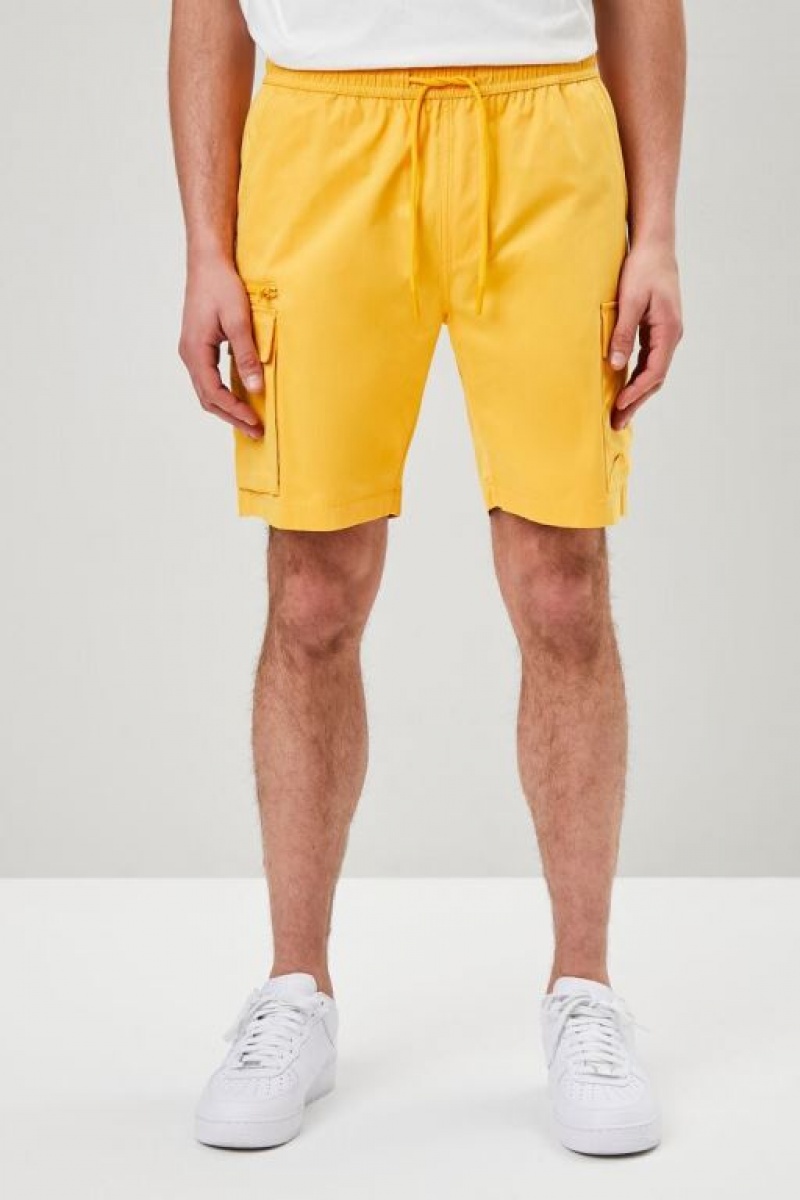 Short Forever 21 Drawstring Cargo Hombre Naranjas | dqcYwRZS8La