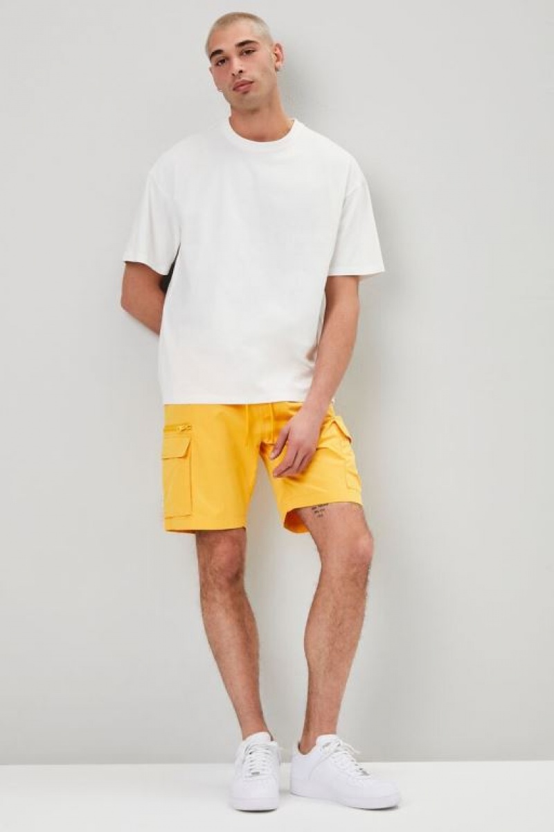 Short Forever 21 Drawstring Cargo Hombre Naranjas | dqcYwRZS8La